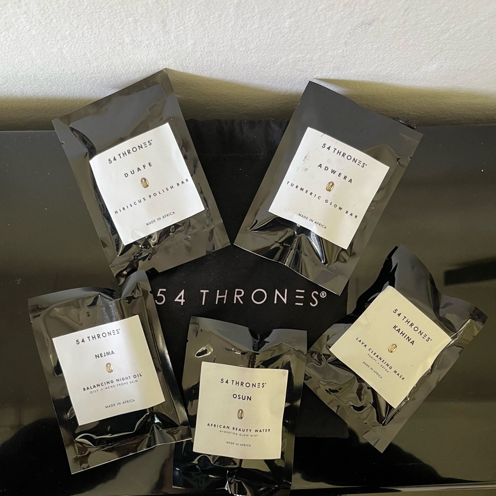 54 Thrones SAMPLE pack of 5 Beauty Products. Made in Africa.